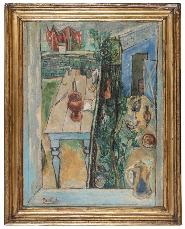DIPINTO DI FRANCO GENTILINI 1949