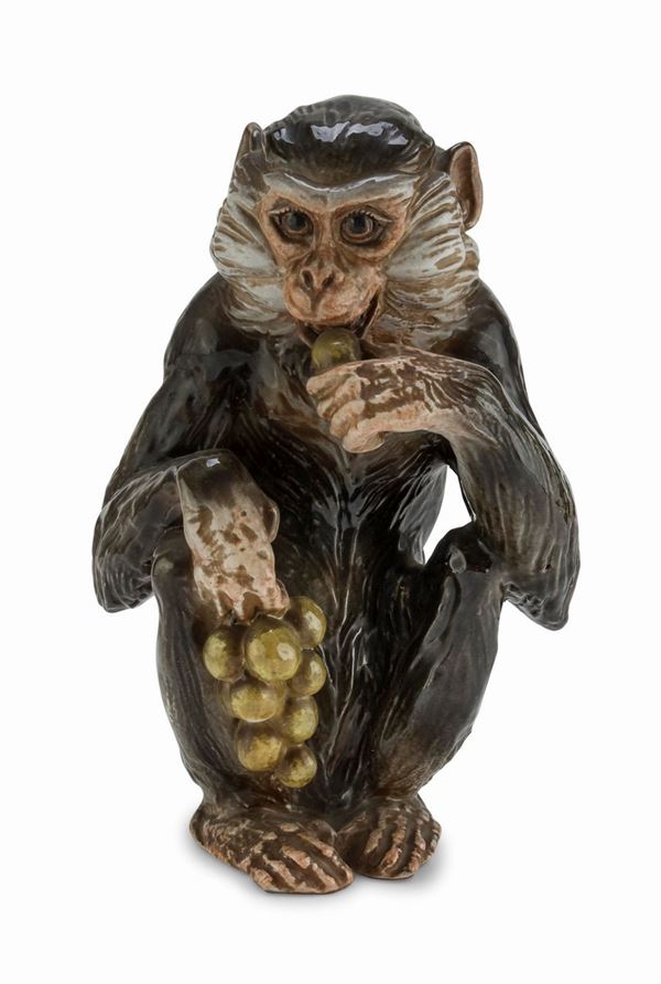SCULTURA DI SCIMMIA IN CERAMICA