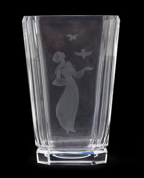 VASO IN CRISTALLO ANNI &#39;40