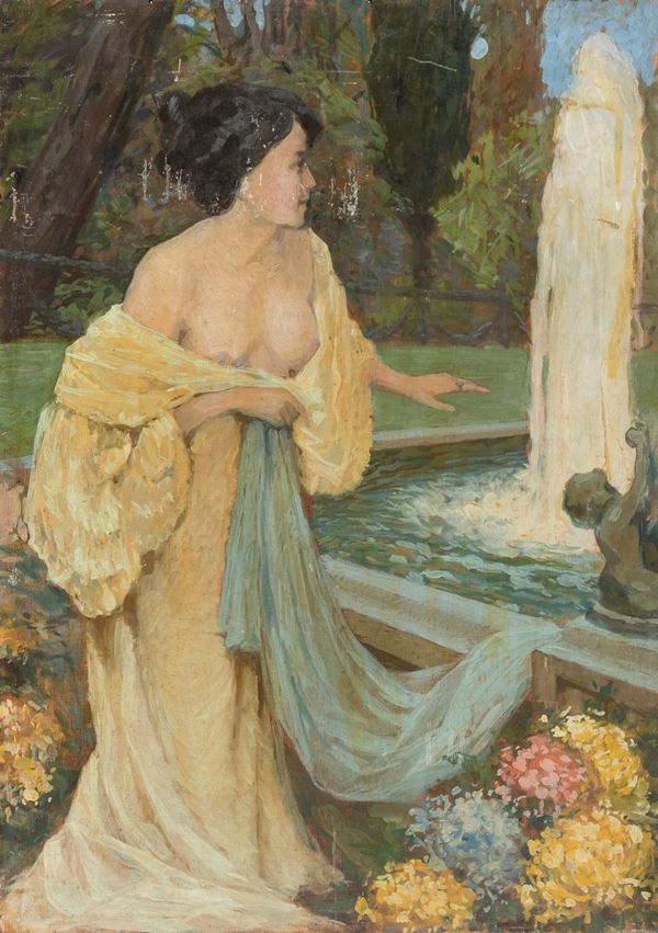 DIPINTO DONNA ALLA FONTANA