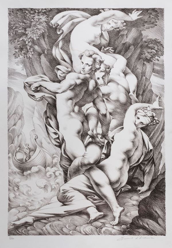LITOGRAFIA DI BRUNO D&#39;ARCEVIA