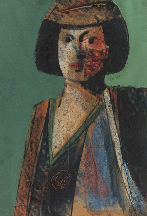 TECNICA MISTA FIGURA FEMMINILE