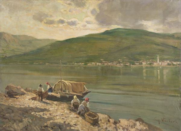 DIPINTO LAGO MAGGIORE DI GIANNI VERTOVA