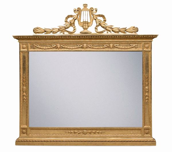 SPECCHIERA IN LEGNO DORATO, ITALIA CENTRALE
