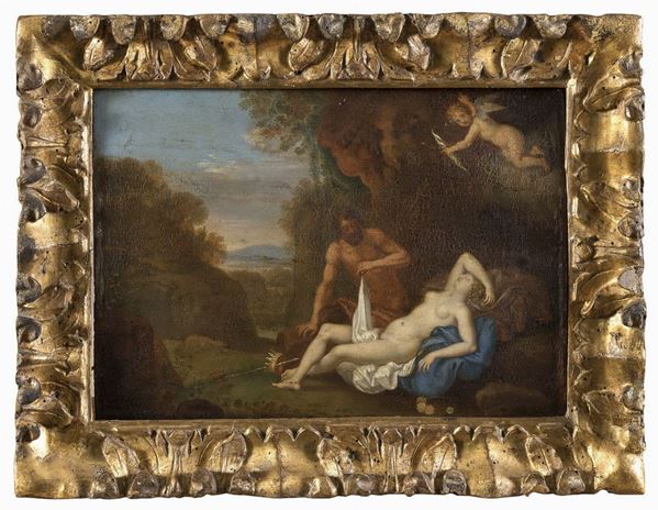 SATIRO E VENERE DELLA BOTTEGA DI BARTHOLOMEUS BREENBERGH