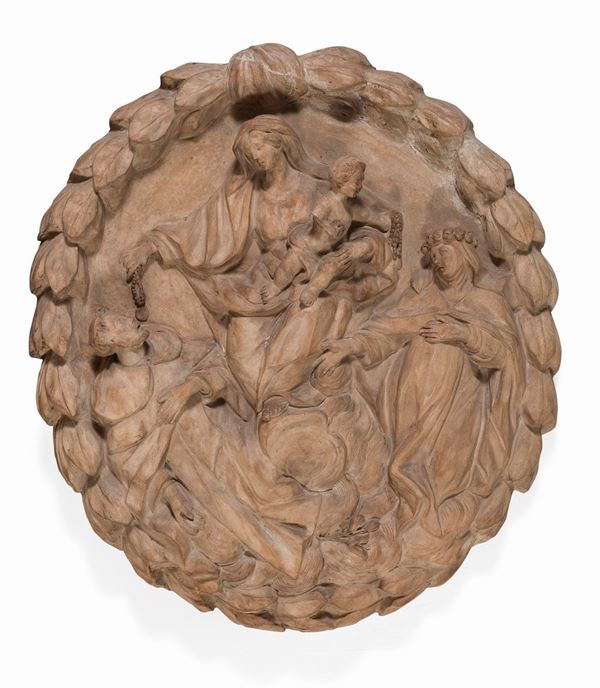 ALTORILIEVO CIRCOLARE IN TERRACOTTA