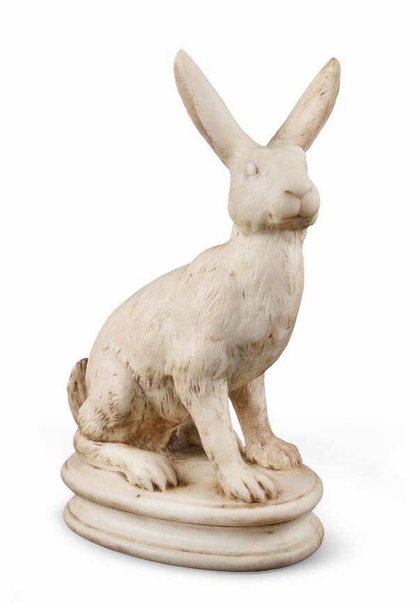 SCULTURA DI LEPRE IN MARMO