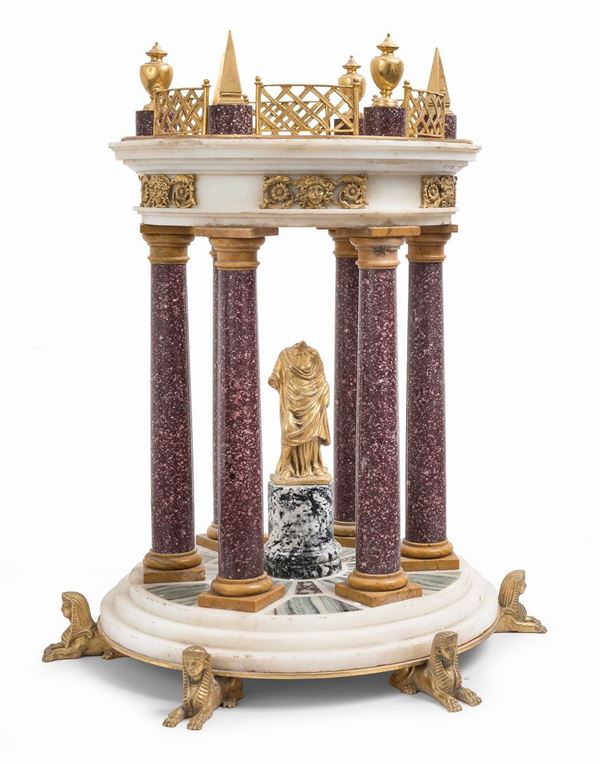 TEMPIETTO IN MARMI NEOCLASSICO