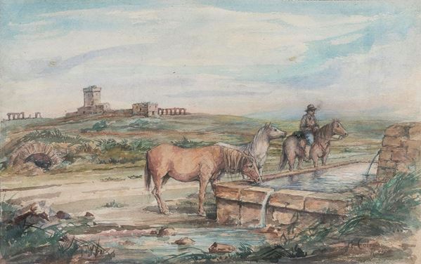 ACQUERELLO CAVALLI F.TO ENRICO COLEMAN