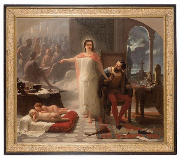 DIPINTO I GRANDI DELLA CULTURA ITALIANA IN SOGNO