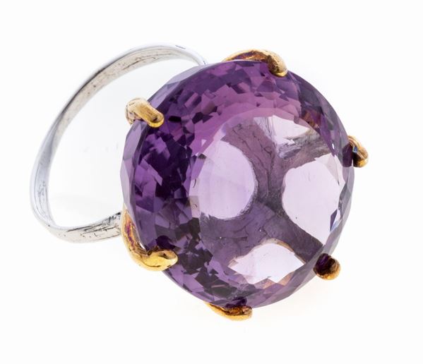 ANELLO IN ARGENTO CON AMETISTA