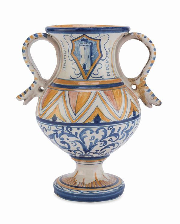 VASO IN MAIOLICA, DERUTA