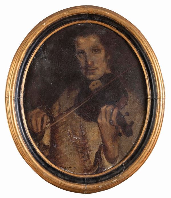 DIPINTO VIOLINISTA F.TO EGILANDRO