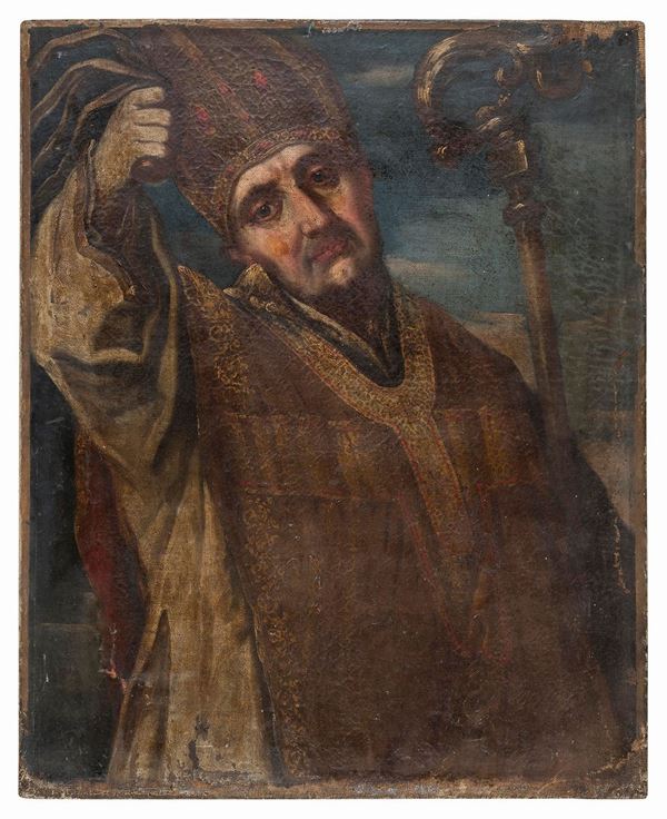 DIPINTO SANT&#39;AMBROGIO DEL SEICENTO