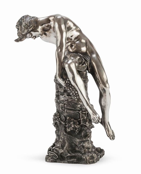 STATUA DI NARCISO IN ARGENTO DI MARCELLO MORTET 1950 ca.