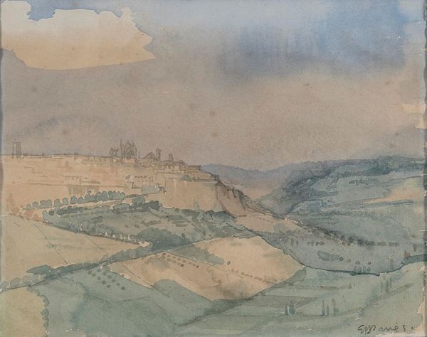 ACQUERELLO ORVIETO DI NICOLA SANESI