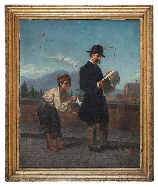 DIPINTO IL PUNGOLO DI PITTORE NAPOLETANO