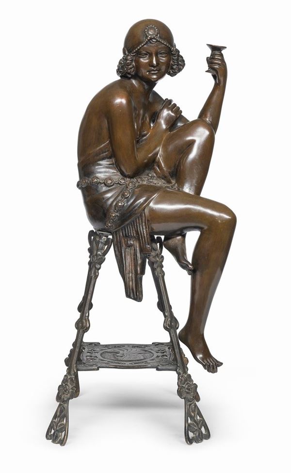 BRONZO DONNA DI SCULTORE EUROPEO