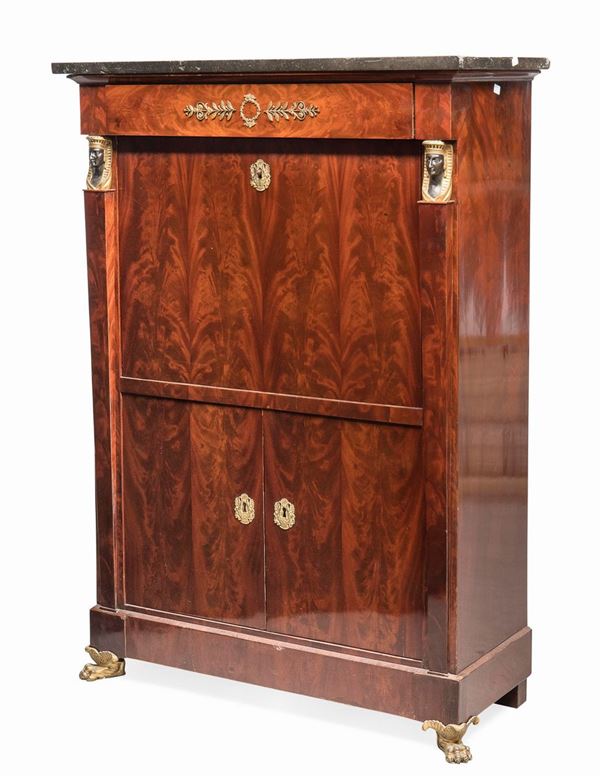 SECRETAIRE IN MOGANO, FRANCIA IMPERO