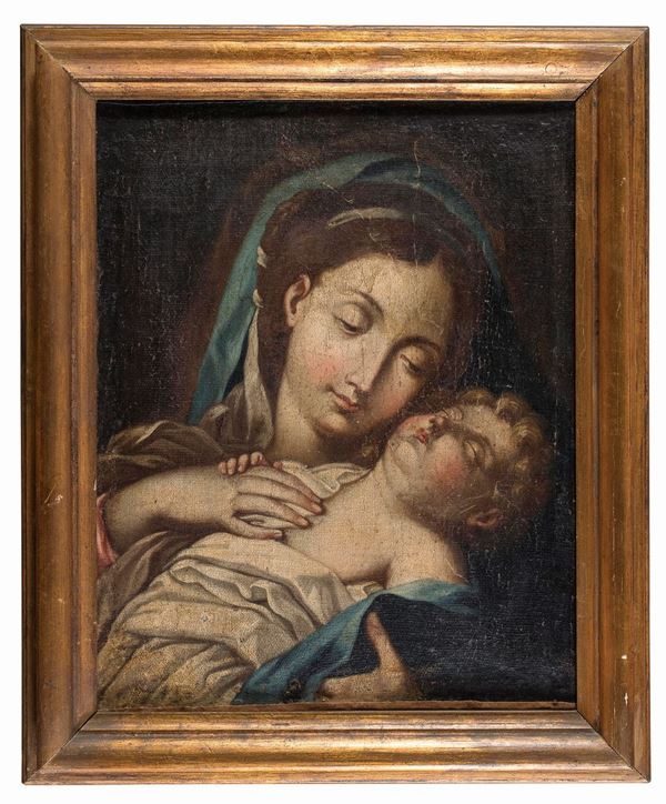 VERGINE CON IL BAMBINO DI PITTORE ROMANO