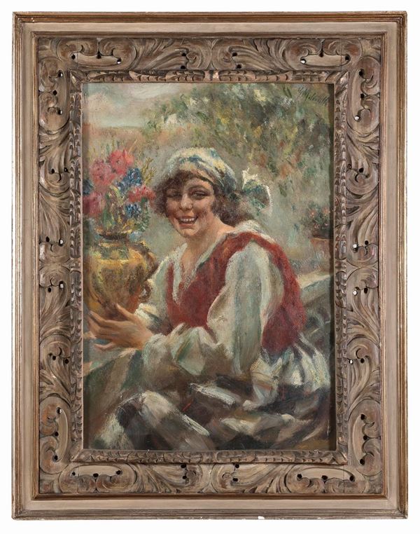 DIPINTO FANCIULLA DI GIUSEPPE MALDARELLI