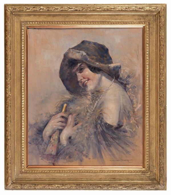 DIPINTO FANCIULLA DI LORENZO LORENZONI