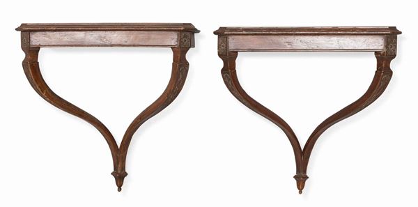 COPPIA DI CONSOLES MIGNON, VENEZIA FINE XVIII SECOLO