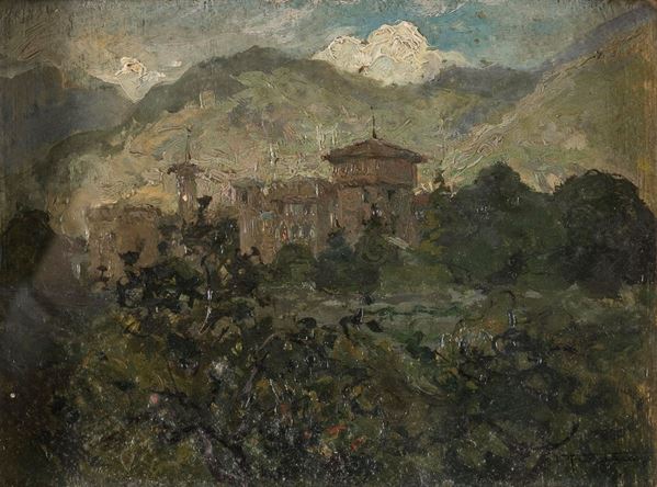 DIPINTO CASTELLO ATTRIBUITO A PIETRO FRAGIACOMO