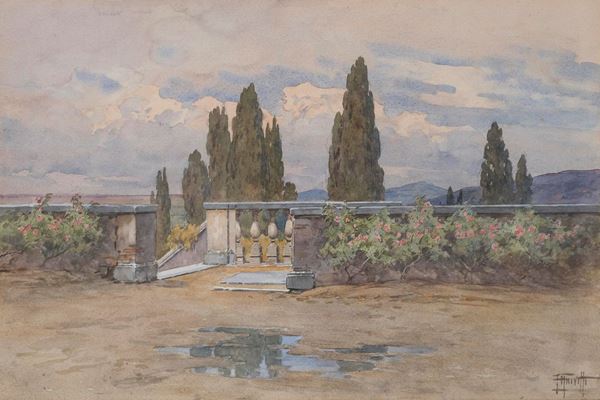ACQUERELLO VILLA D&#39;ESTE DI FILIPPO ANIVITTI