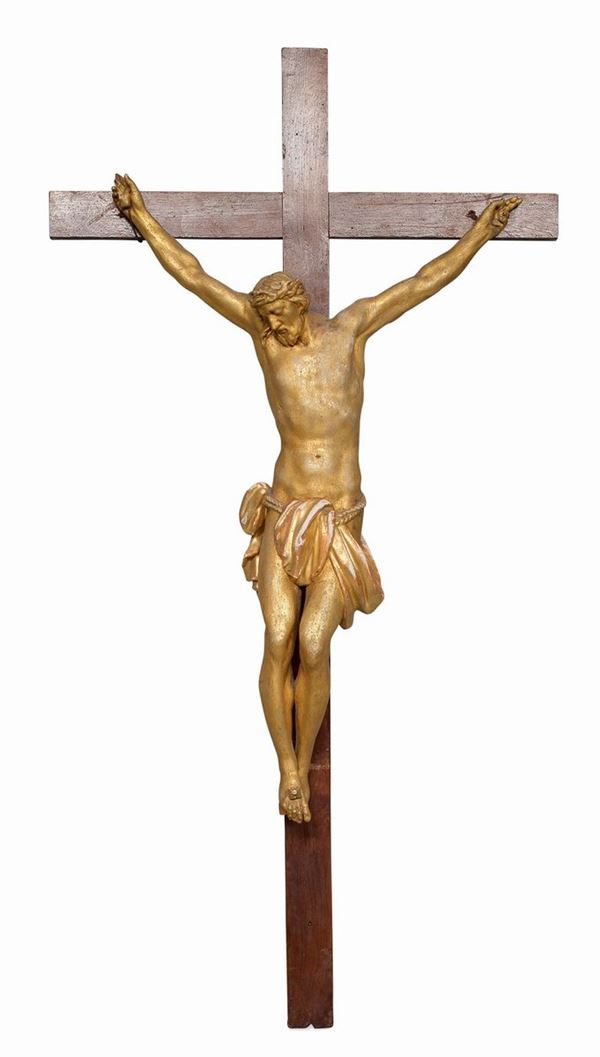 CROCIFISSO IN LEGNO DORATO