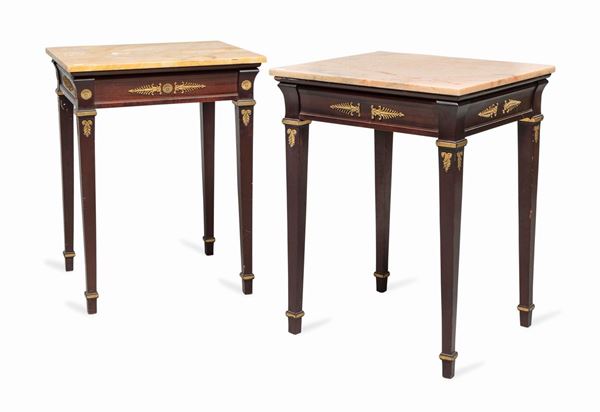 COPPIA DI TAVOLINI, STILE IMPERO
