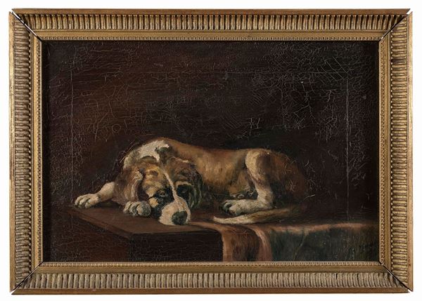 DIPINTO CANE F.TO JACCARD