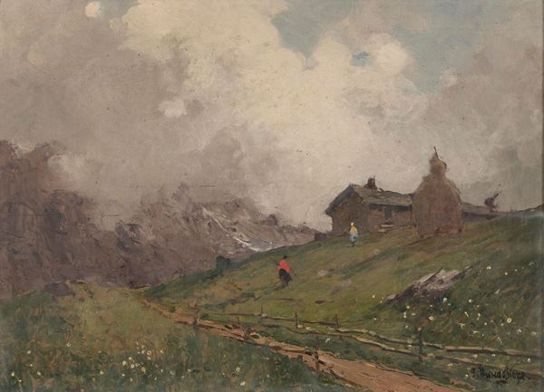 DIPINTO BAITA DI GIUSEPPE BUSCAGLIONE