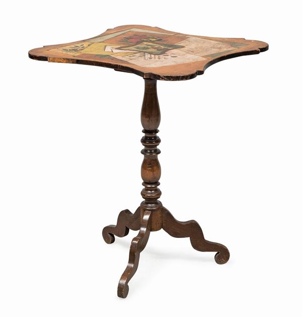 PICCOLO TAVOLINO IN LEGNO DIPINTO