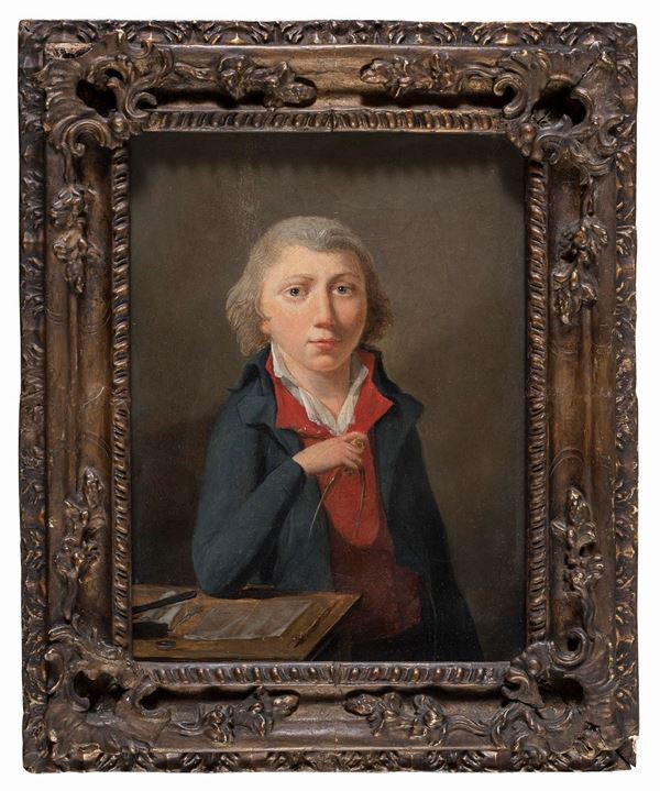 GIOVANE ARCHITETTO DI PITTORE FRANCESE NEOCLASSICO