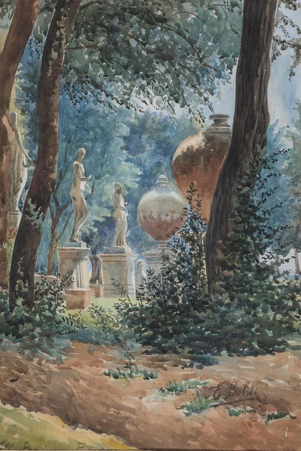 ACQUERELLO VILLA BORGHESE DI ELENA BOLDI