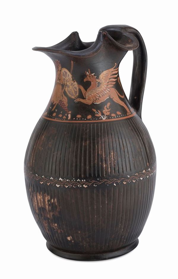 OINOCHE IN TERRACOTTA, XIX SECOLO