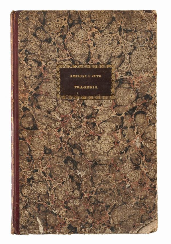 MANOSCRITTO TEATRALE ANFIONE E ZETO