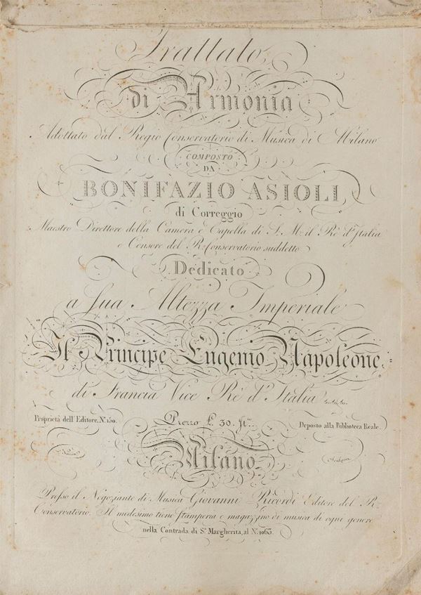 TRATTATO DI BONIFACIO ASIOLI