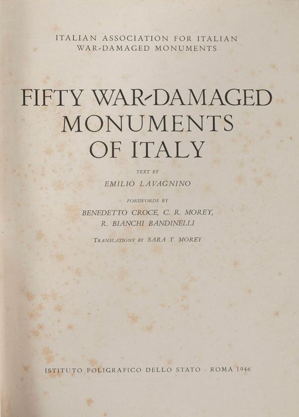 VOLUME D&#39;ARTE CON AUTOGRAFO DI BENEDETTO CROCE