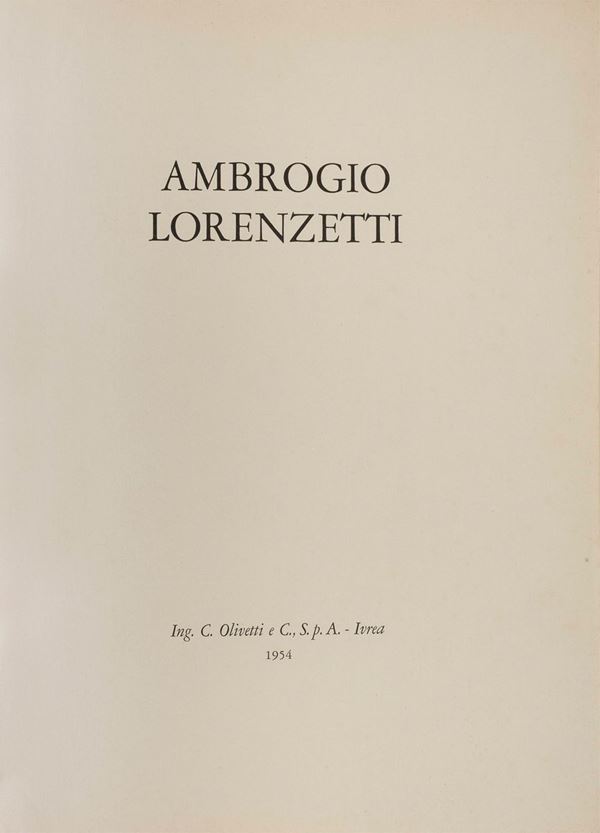 VOLUME AMBROGIO LORENZETTI