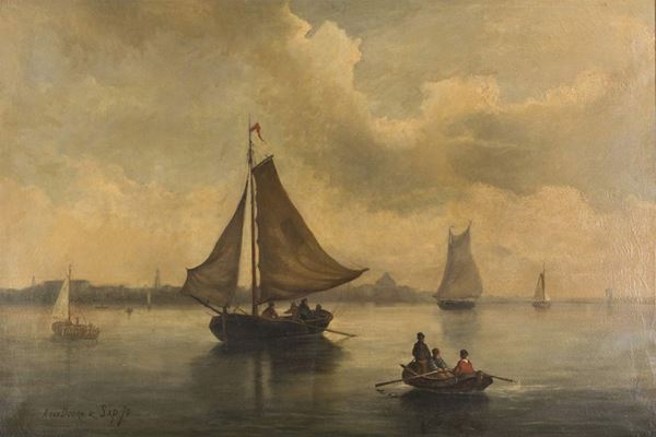 DIPINTO LAGUNA F.TO ADRIANUS VAN DOORN