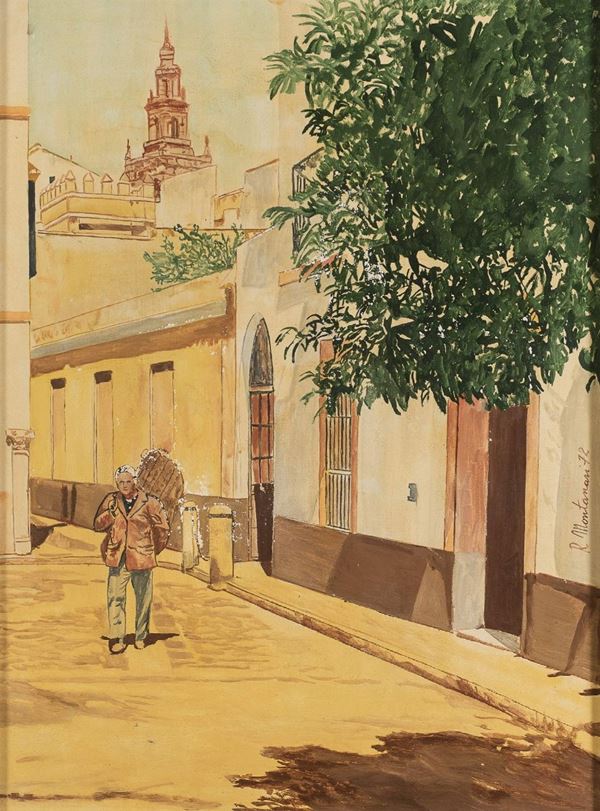 DIPINTO CITT&#193; DI ROBERTO MONTANARI