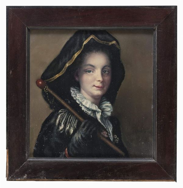 DIPINTO FANCIULLA AMMANTATA