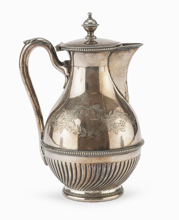 CARAFFA IN SILVERPLATED, SHEFFIELD