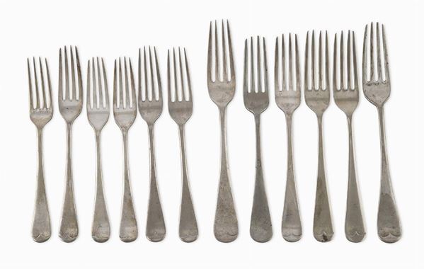 LOTTO DI FORCHETTE IN SILVERPLATED, REGNO UNITO