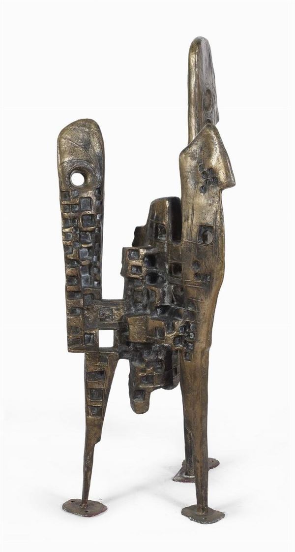 SCULTURA IN BRONZO DORATO ANNI &#39;60