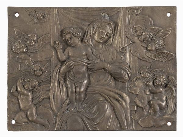 BASSORILIEVO IN BRONZO F.TO A. BRIVIO
