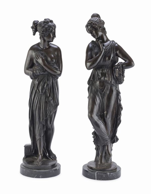 COPPIA BRONZI VESTALI