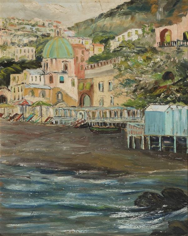 DIPINTO POSITANO DI ENRICO APRILE